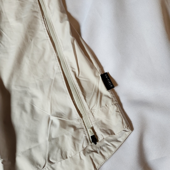 Nike NFL LA Rams Men's Sideline Coaches Half-Zip Short Sleeve Jacket Cream Color - Picture 11 of 12